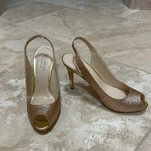 NEW Talbots Rose Gold Slingback Heels Pumps.  Size 8 1/2 M